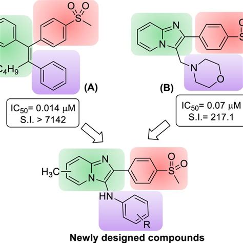 Chemical structures of two reported COX-2 inhibitors as lead compounds ...