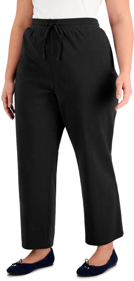 Karen Scott Plus Size Drawstring Ankle Length Pants Created For Macys Shopstyle