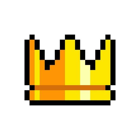 crown pixel 8 bit isolated on white background 25560519 Vector Art at Vecteezy