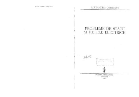 PDF Probleme De Statii Si Retele Electrice DOKUMEN TIPS