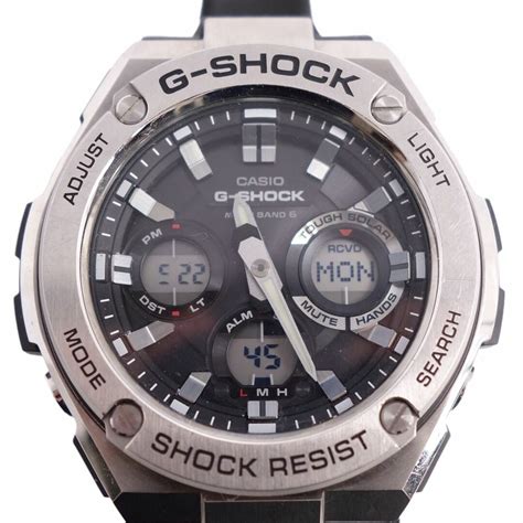 Casio 美品 カシオ Casio G Shock ジーショック Gst W110 1ajf Gスチール ソーラー電波 時計 メンズ