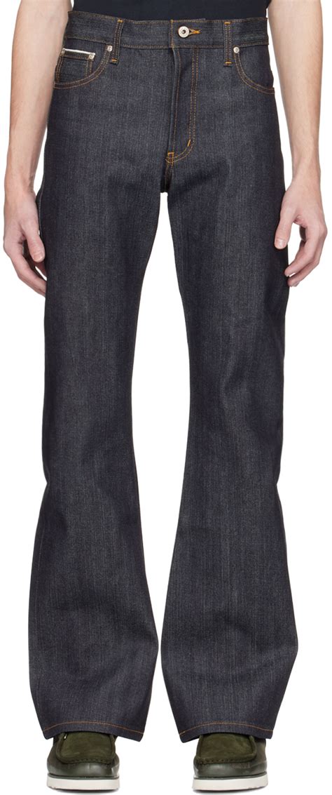 Naked Famous Denim Indigo Groovy Guy Jeans Naked And Famous Denim