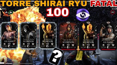 TORRE SHIRAI RYU FATAL BATALLA 100 PERSONAJE DE DIAMANTE GRATIS