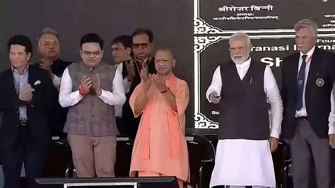 Pm Modi Lays Foundation Stone Of Varanasis International Cricket