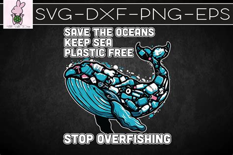 Save Oceans Keep Sea Plastic Free SVG Graphic By Turtle Rabbit