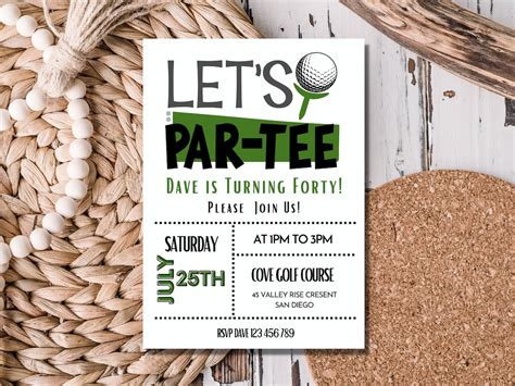 Golf Birthday Invitation, Golf Birthday Invite, Golf Party Invitation ...