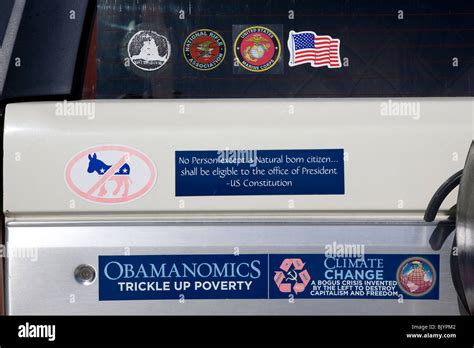 Conservative American Political Bumper Stickers Stock Photo - Alamy