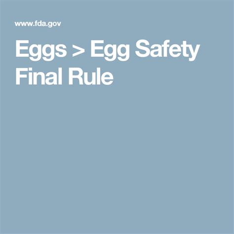 Eggs Egg Safety Final Rule Poultry House Finals Rules Safety Eggs Security Guard Hen