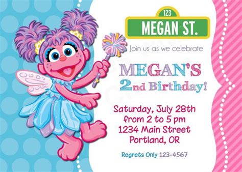 Abby Cadabby Invitation Abby Cadabby Party Invite Abby Cadabby