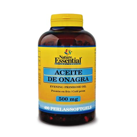 Aceite De Onagra 500 Mg 10 GLA Nature Essential 400 Perlas Alivia