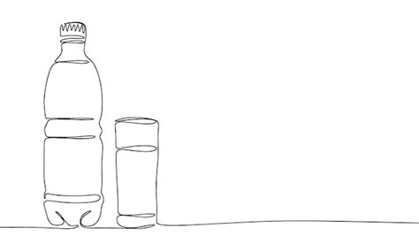 Premium Vector Bottle And Glass With Liquid Water Milk Silhouette