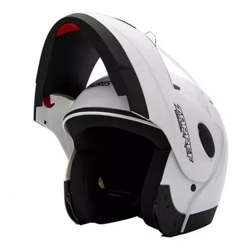 Capacete Escamoteável Taurus Zarref V4 Classic Branco