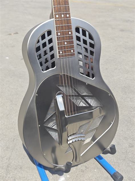 Tricone Matt Chrome Bell Brass Resonator Guitar Aiersi Guitar