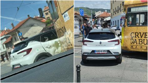 Saobraćajna nesreća na Baščaršiji U iznajmljenom automobilu stranci