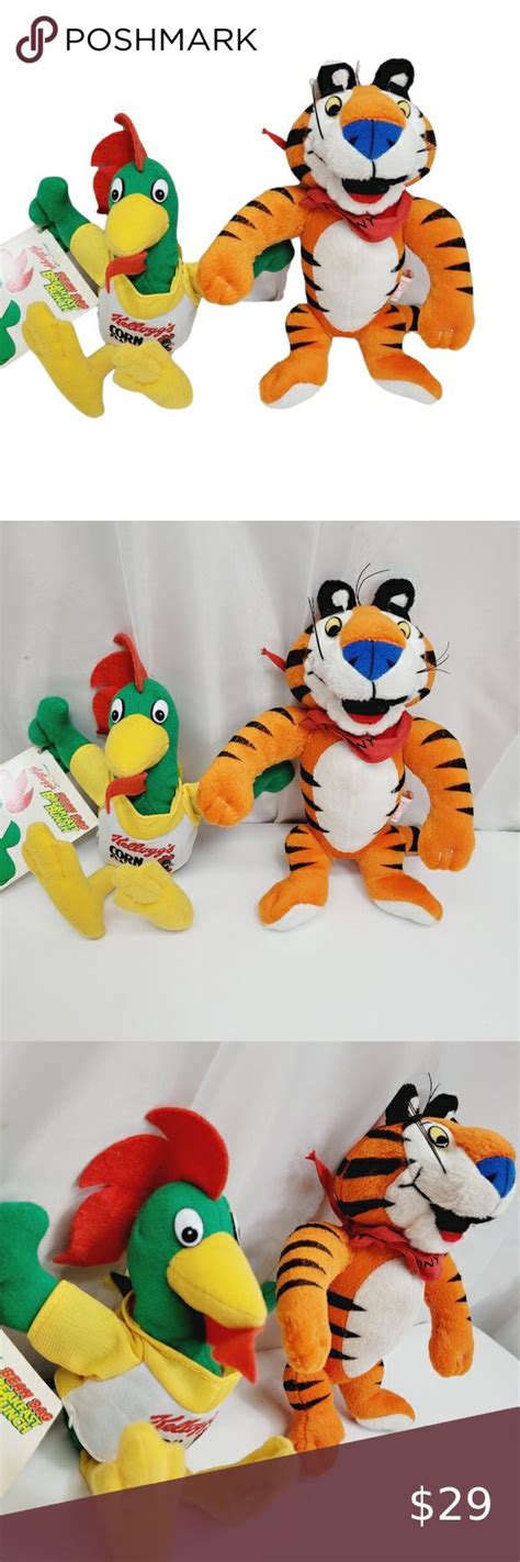 Keloggs 1997 Plush Set Jointed Tony The Tiger Bean Bag Cornelius 9