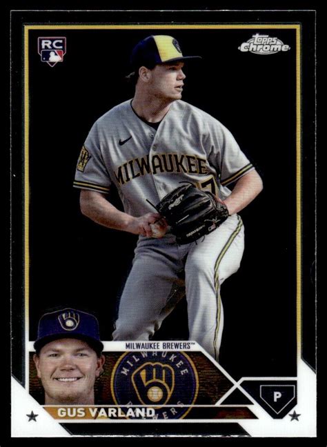 Topps Chrome Update Gus Varland Rc Milwaukee Brewers Usc Ebay