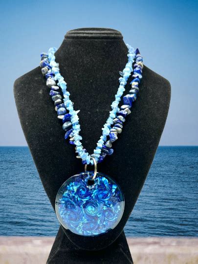 Blue Murano Glass Necklace Murano Glass Necklaces Glass Necklace