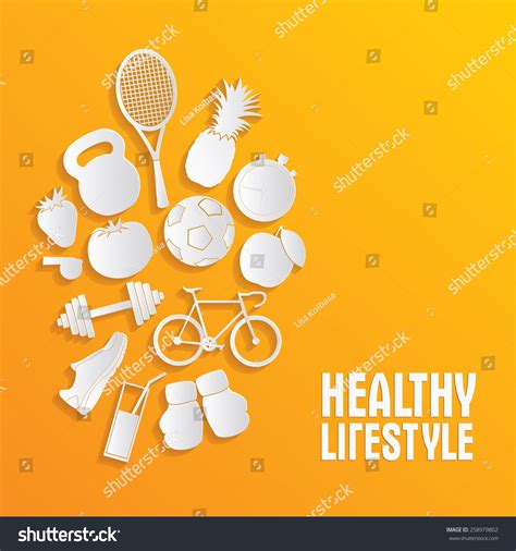 Healthy Lifestyle Vector Illustration Stock Vector Royalty Free 258979802