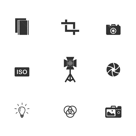 Setting Vector Hd Png Images Set Of Photography And Photo Studio Icon