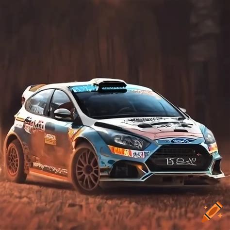 A Modified Ford Focus Rs 2016 Ready For Rally Racing On Dirt