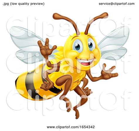 Bumble Bee Cartoon Character by AtStockIllustration #1654342