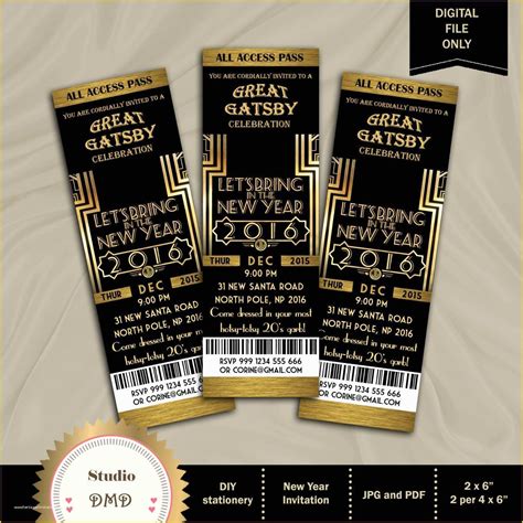 Great Gatsby Themed Invitation Template Free Of Great Gatsby Invitation