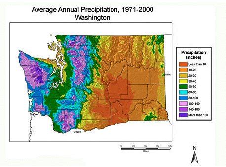 Washington State Annual Rainfall Map | Draw A Topographic Map