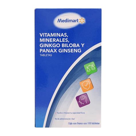 Vitaminas Y Minerales Ginkgo Biloba Y Panax Ginseng Medimart