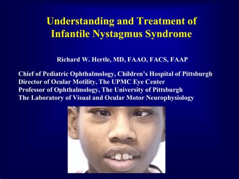 Understanding And Treatment Of Infantile Nystagmus Syndrome