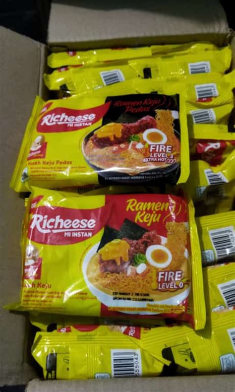 Paket Isi 5 Mie Viral Mie Richeese Kuah Level 0 Dan Level 3 Makanan