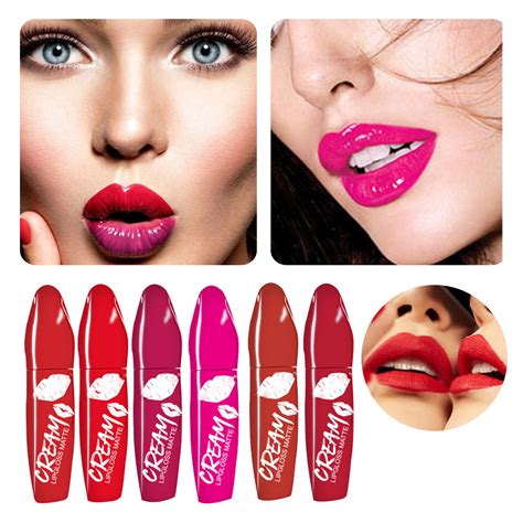 Set Of Six Long Lasting Lip Stains Glosses And Lipsticks That Resist