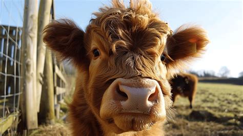 Absoltuely Adorable Highland Cow With A Super Cute Face Background