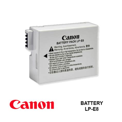 Jual Baterai Ori Battery Canon Lp E8 7 2v 1120mah Shopee Indonesia