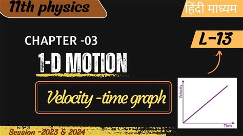 11th Physics Cha 3 Motion In 1 D Velocity Time Graph In Hindi By Rajnish Kumar Youtube