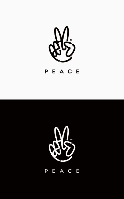 logo / Peace by Rapsick | Peace logo, Hand logo, Logo design inspiration