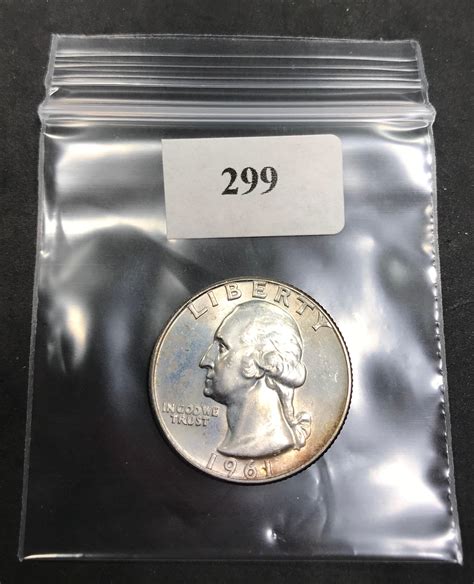 Lot 1961 D Washington Silver Quarter UNC