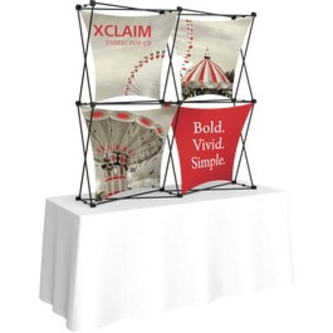 Xclaim Ft Tabletop Pop Up Fabric Display Banner Graphics