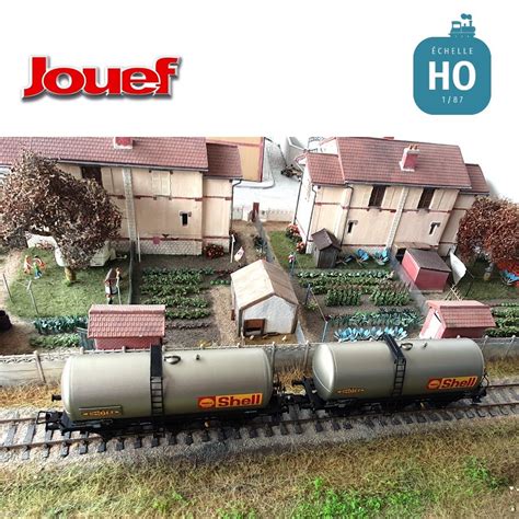 Coffret Wagons Citernes Essieux Shell Sncf Ep Iv Ho Jouef Hj