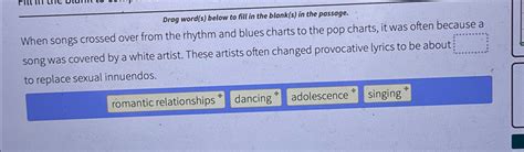 Solved Drag Word S Below To Fill In The Blank S In The Chegg