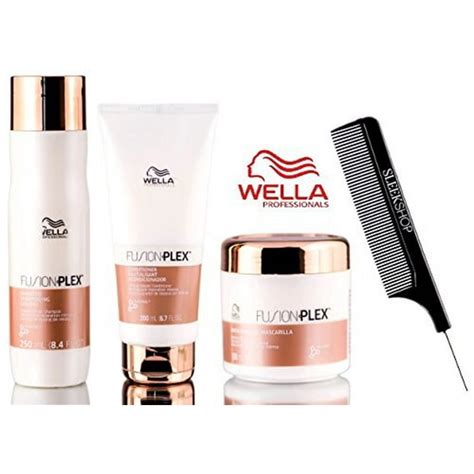 Wella Wella Fusion Plex Intense Repair Shampoo And Conditioner Set With Sleek Steel Pin Tail