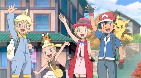 Ash Pikachu Serena Bonnie And Clemont Pokemon Kalos Pokemon Pictures Pokemon Characters