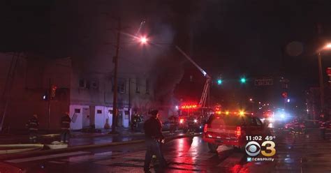 Firefighter Hurt Battling West Philly Blaze Cbs Philadelphia