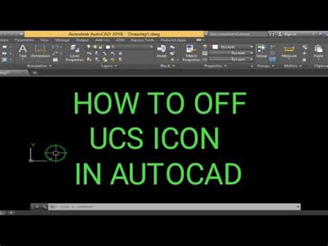 How To Turn Off Ucs Icon In Autocad Cad Tutorials By Yasir Youtube