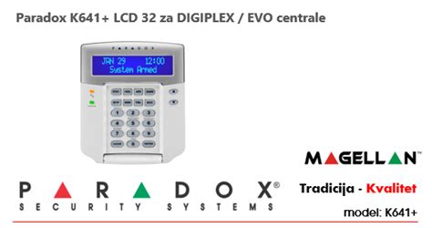 Paradox K Lcd Za Digiplex Evo Centrale Longse