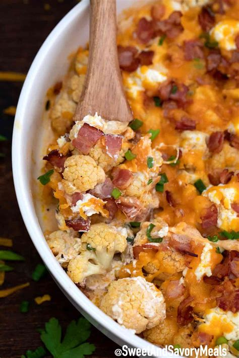 Cheesy Loaded Cauliflower Bake Recipe [video] Sweet And Savory Meals