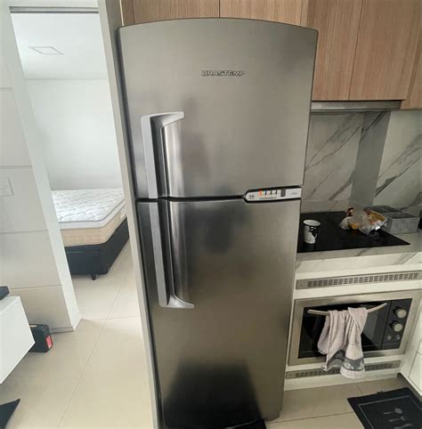 Geladeira Brastemp 370 Litros Frost Free Antiga - Geladeira Brastemp Duplex Inox Frost Free 375 Litros | Eletrodoméstico ...