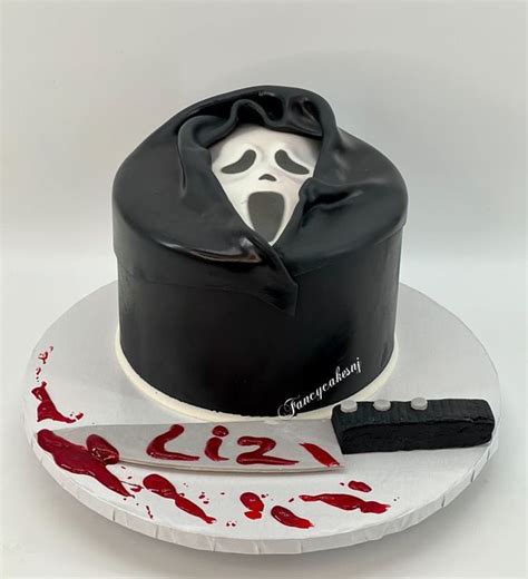 Scream Theme Cake - Fancy Cakes on Instagram