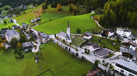 Aerial Drone View Of A Ski Resort In Col Dei Baldi Stock Footage