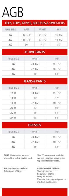 Alfani Woman Regular And Plus Size Charts Via Macys Brand Name Plus Size Charts Pinterest