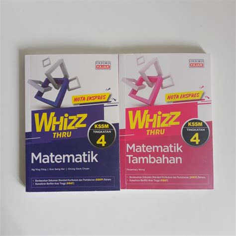 Whizz Thru Nota Ekspres Matematik Matematik Tambahan Tingkatan Kssm